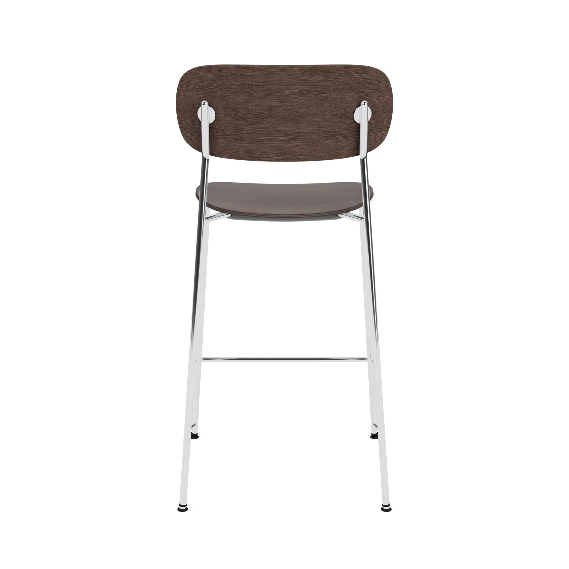 Co Bar Chair barstol, Mørkbejset eg-kromateret stål, 65 cm Audo Copenhagen