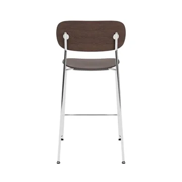 Co Bar Chair barstol - Mørkbejset eg-kromateret stål, 65 cm - Audo Copenhagen