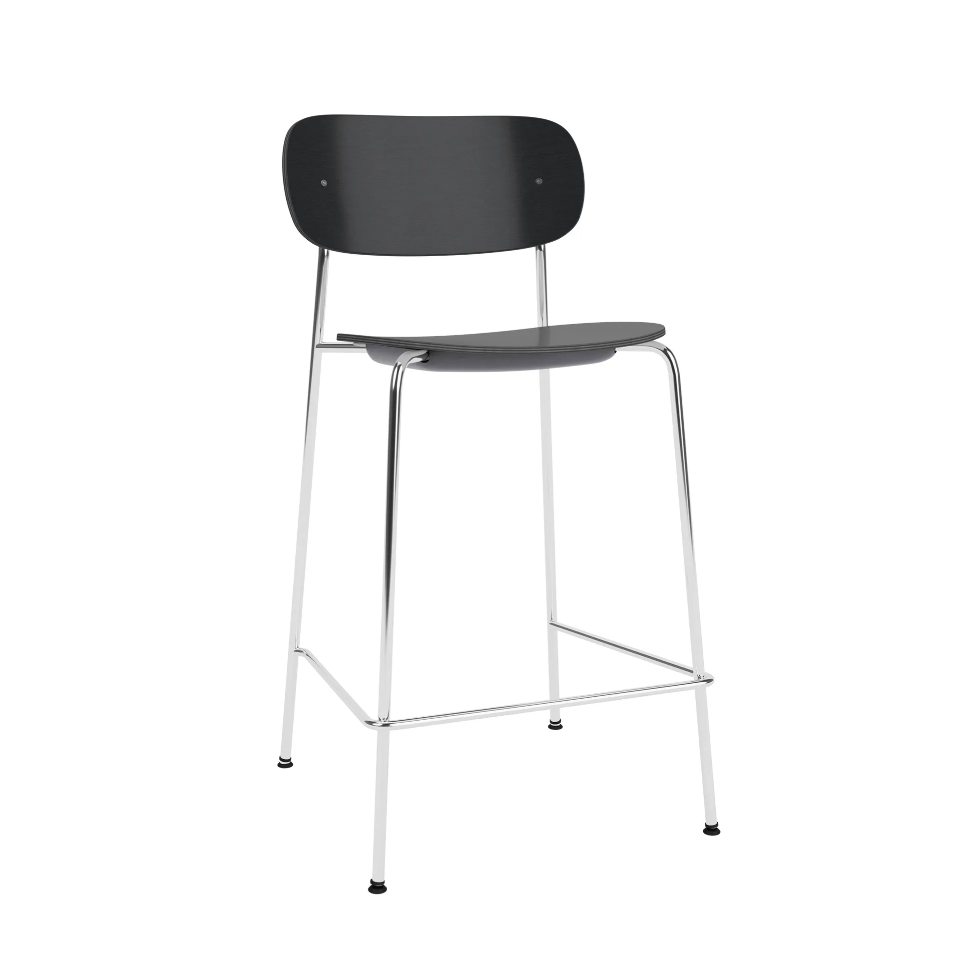 Co Bar Chair barstol, Sort eg-kromeret stål, 65 cm Audo Copenhagen