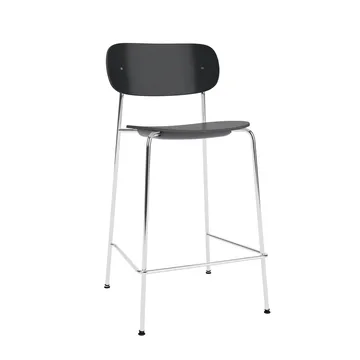 Co Bar Chair barstol - Sort eg-kromeret stål, 65 cm - Audo Copenhagen