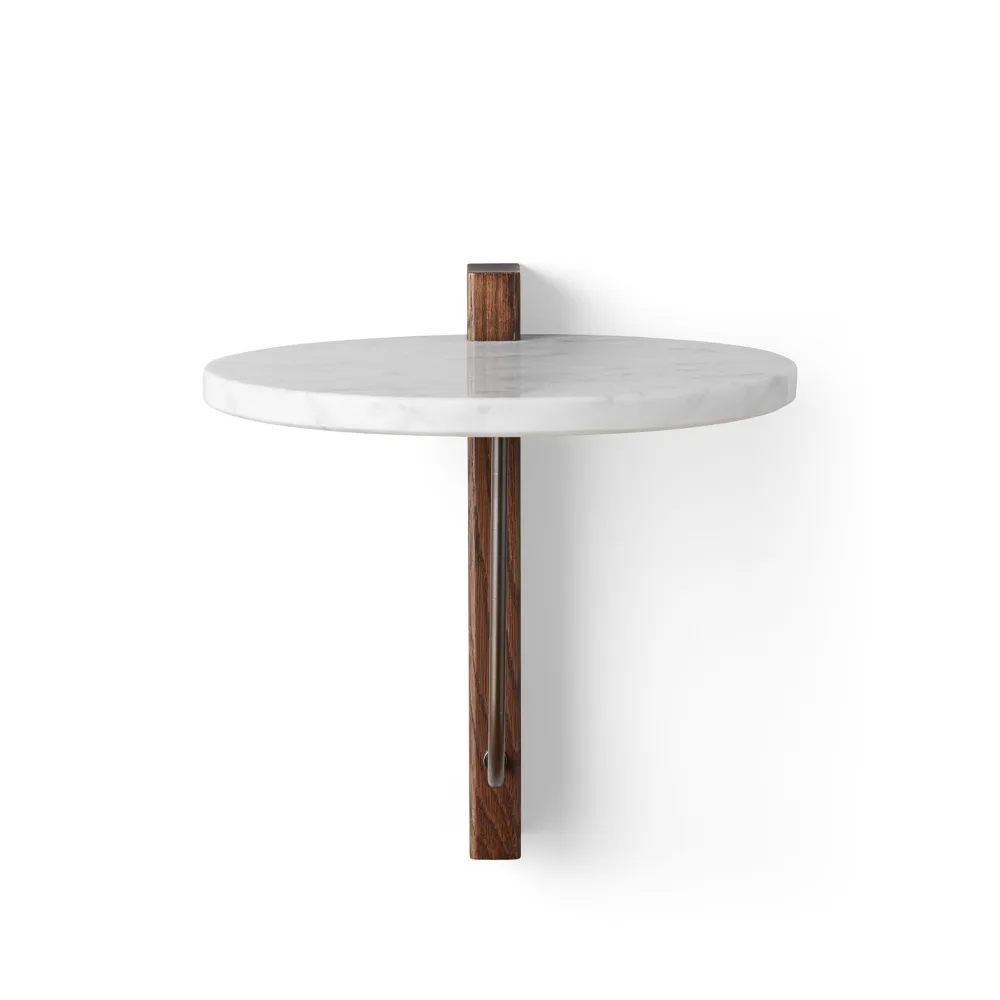 Corbel hylde, marmor carrara, mørkbejdset eg Audo Copenhagen