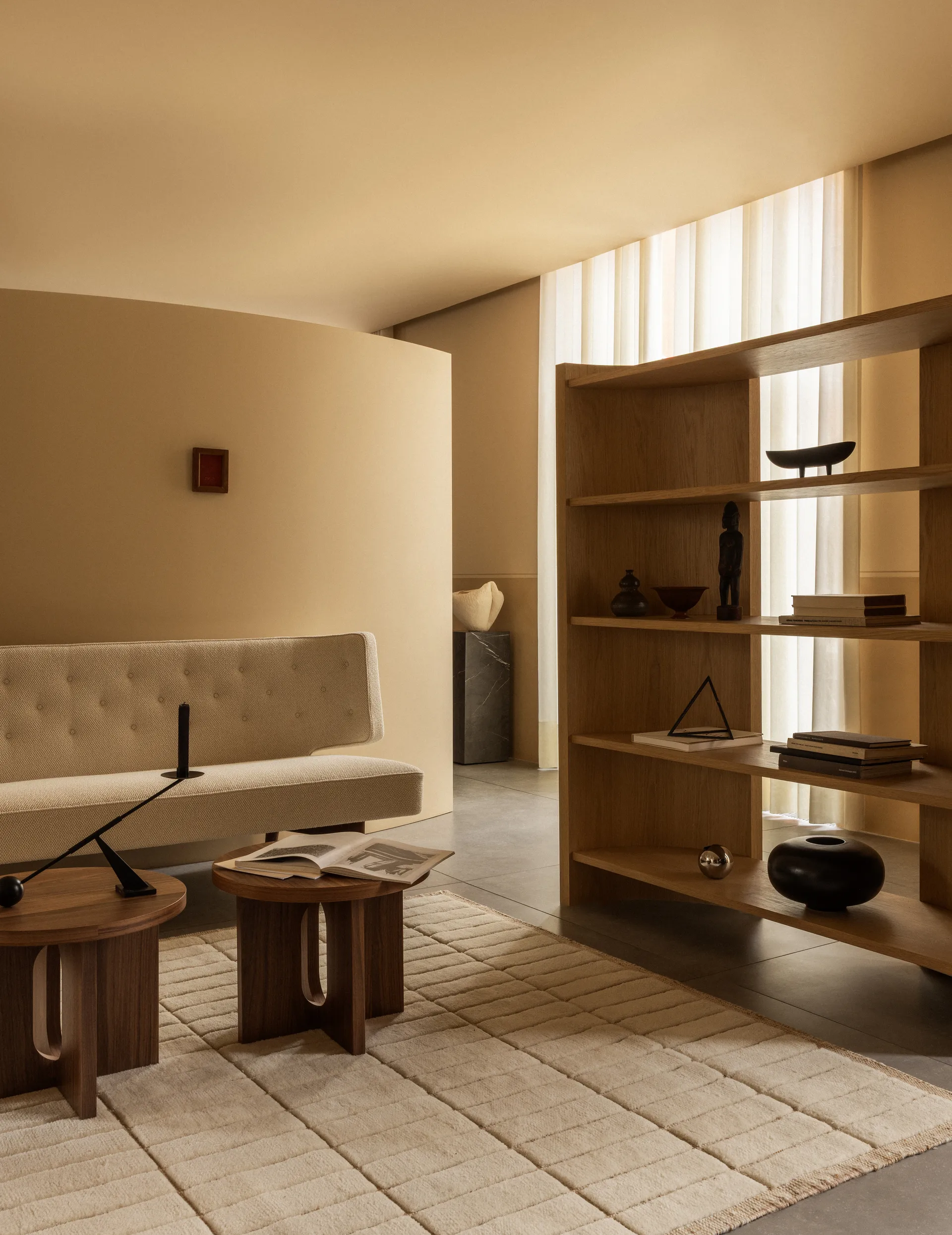 Crescent hylde, Ubehandlet eg, 150x173 cm Audo Copenhagen