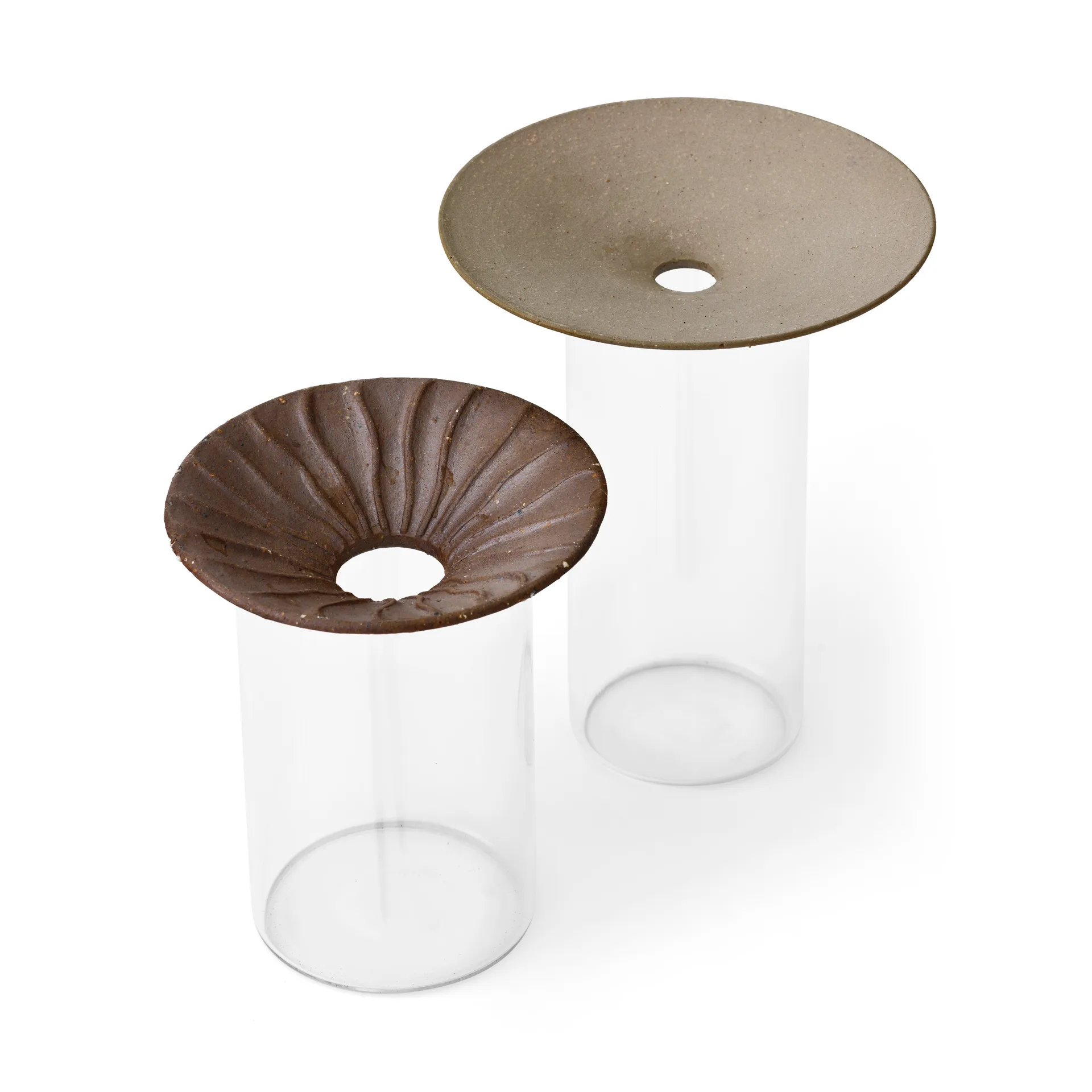 Cresco Propagation vase 2 dele, Brun/Klar Audo Copenhagen