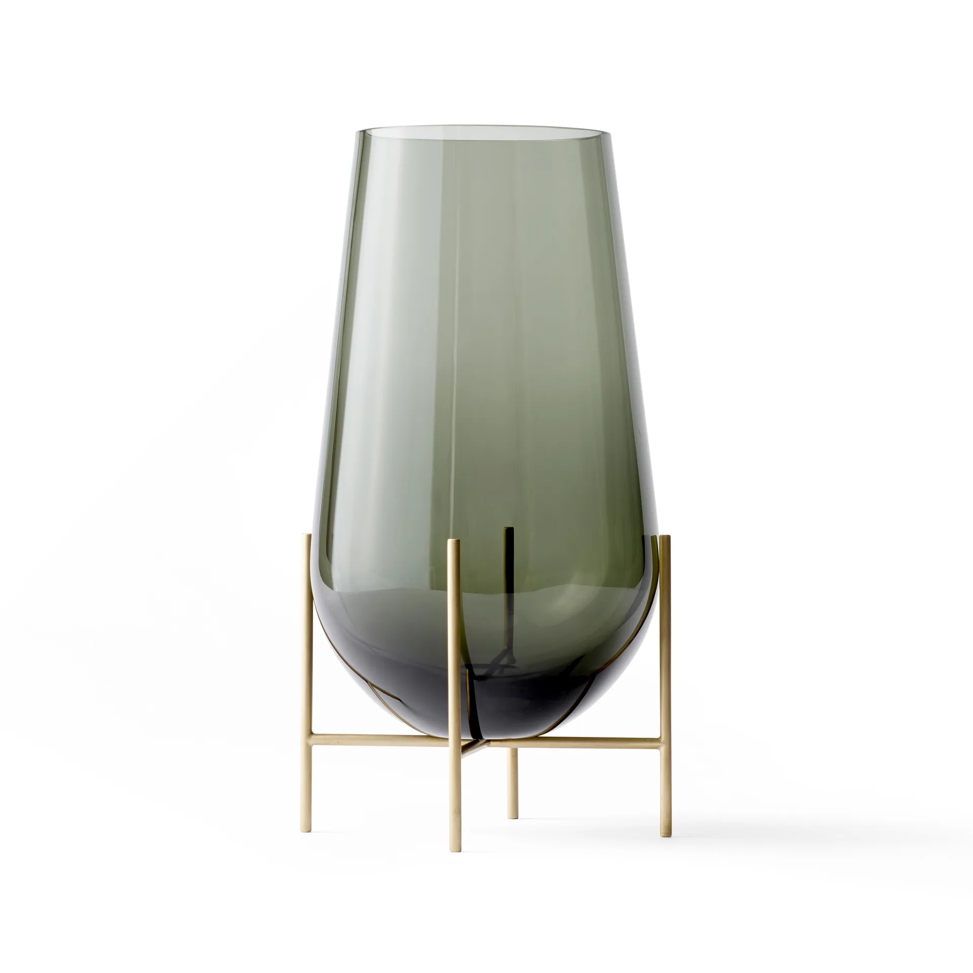 Échasse mellem vase, røgfarvet glas Audo Copenhagen