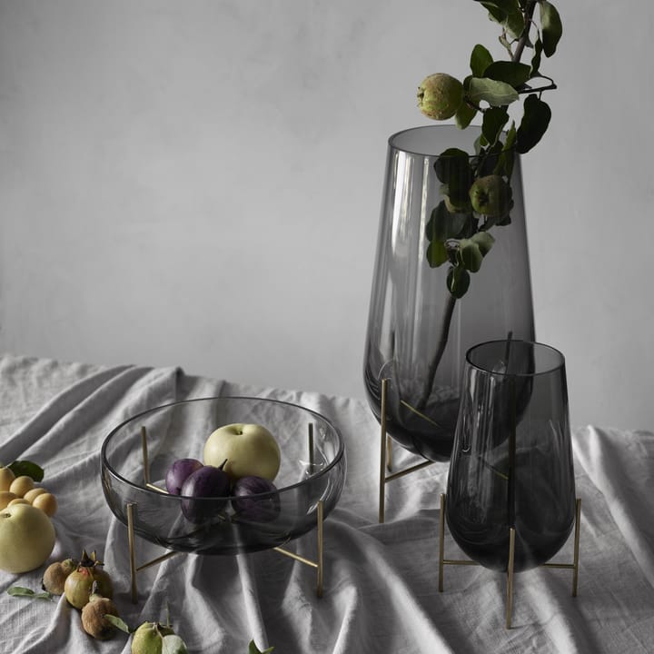 Échasse mellem vase, røgfarvet glas Audo Copenhagen