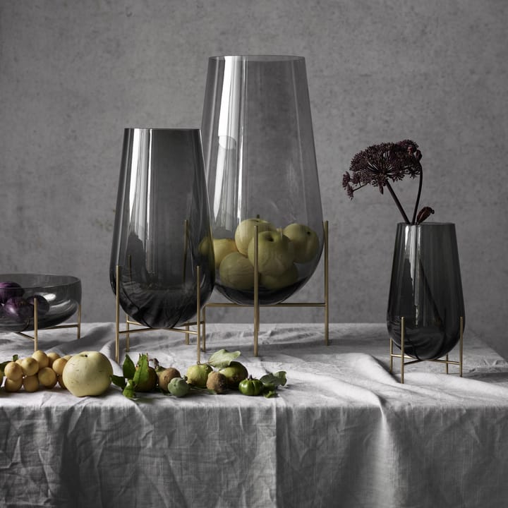 Échasse mellem vase, røgfarvet glas Audo Copenhagen