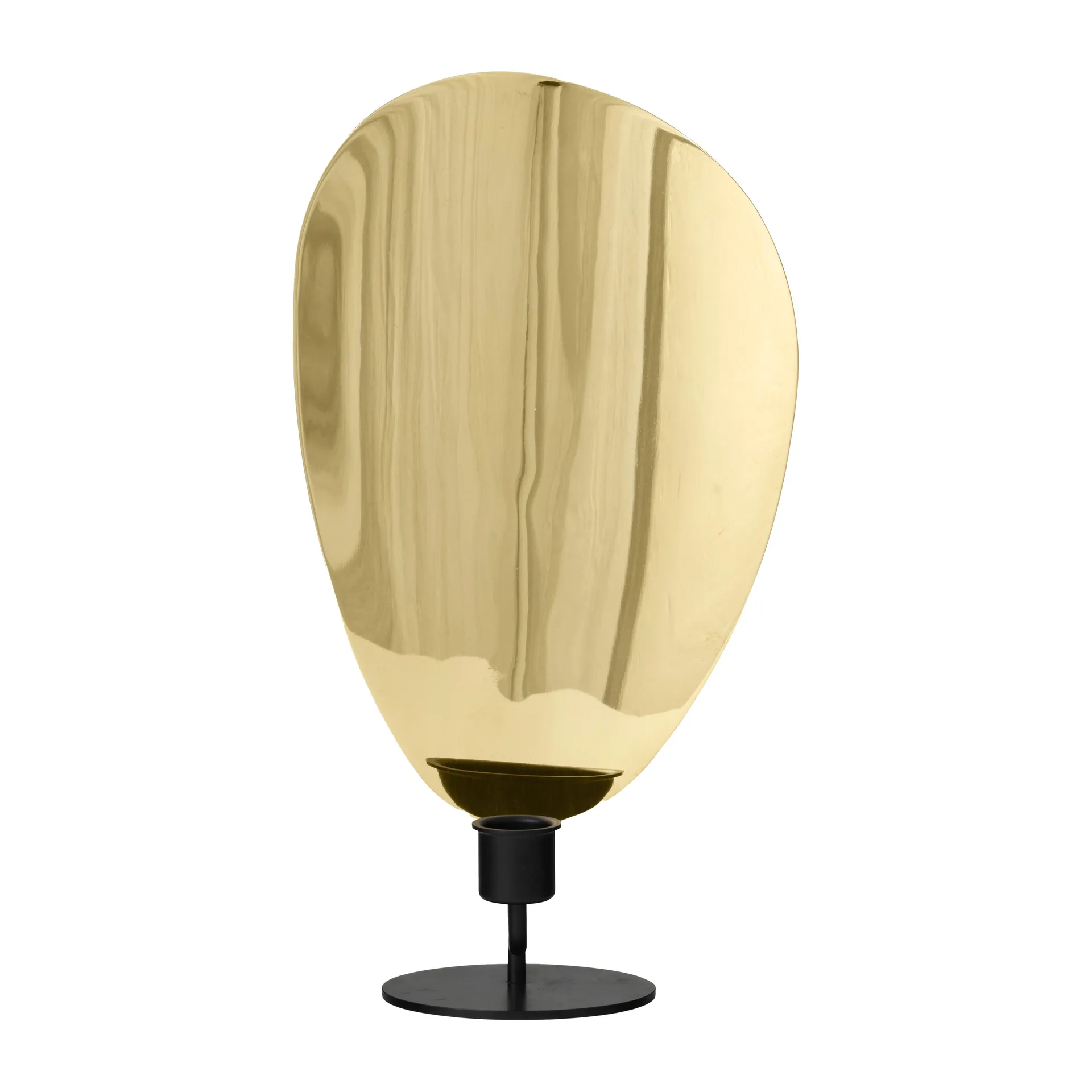 Flambeau lysestage 30 cm, Black/Polished brass Audo Copenhagen