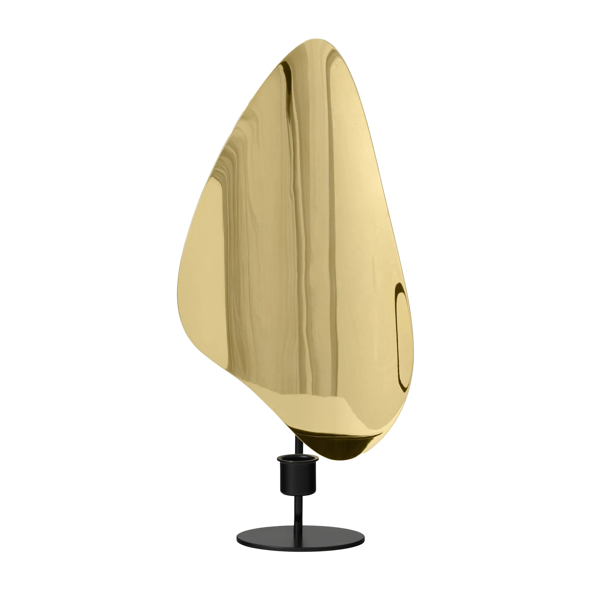 Flambeau lysestage 34 cm, Black/Polished brass Audo Copenhagen