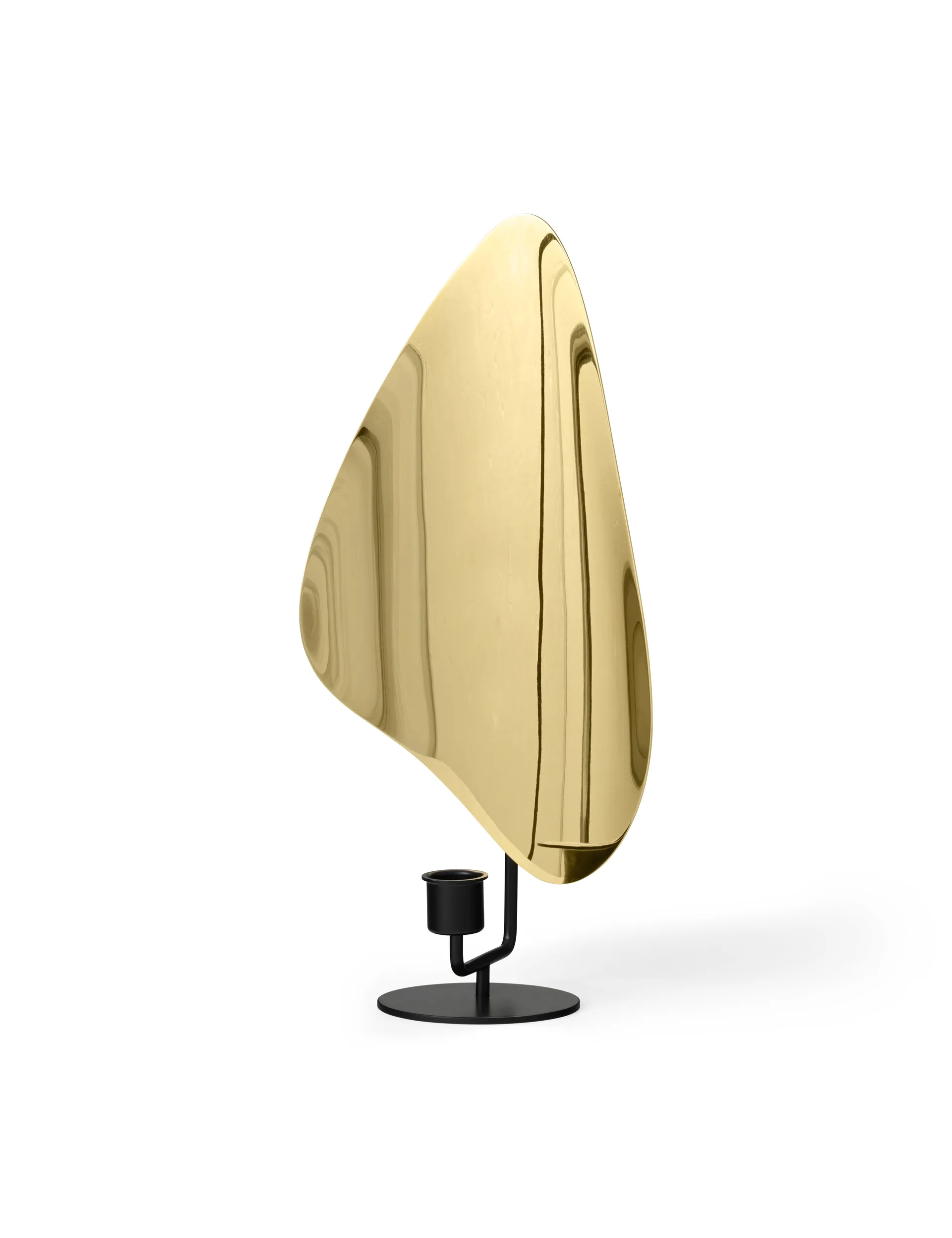 Flambeau lysestage 34 cm, Black/Polished brass Audo Copenhagen