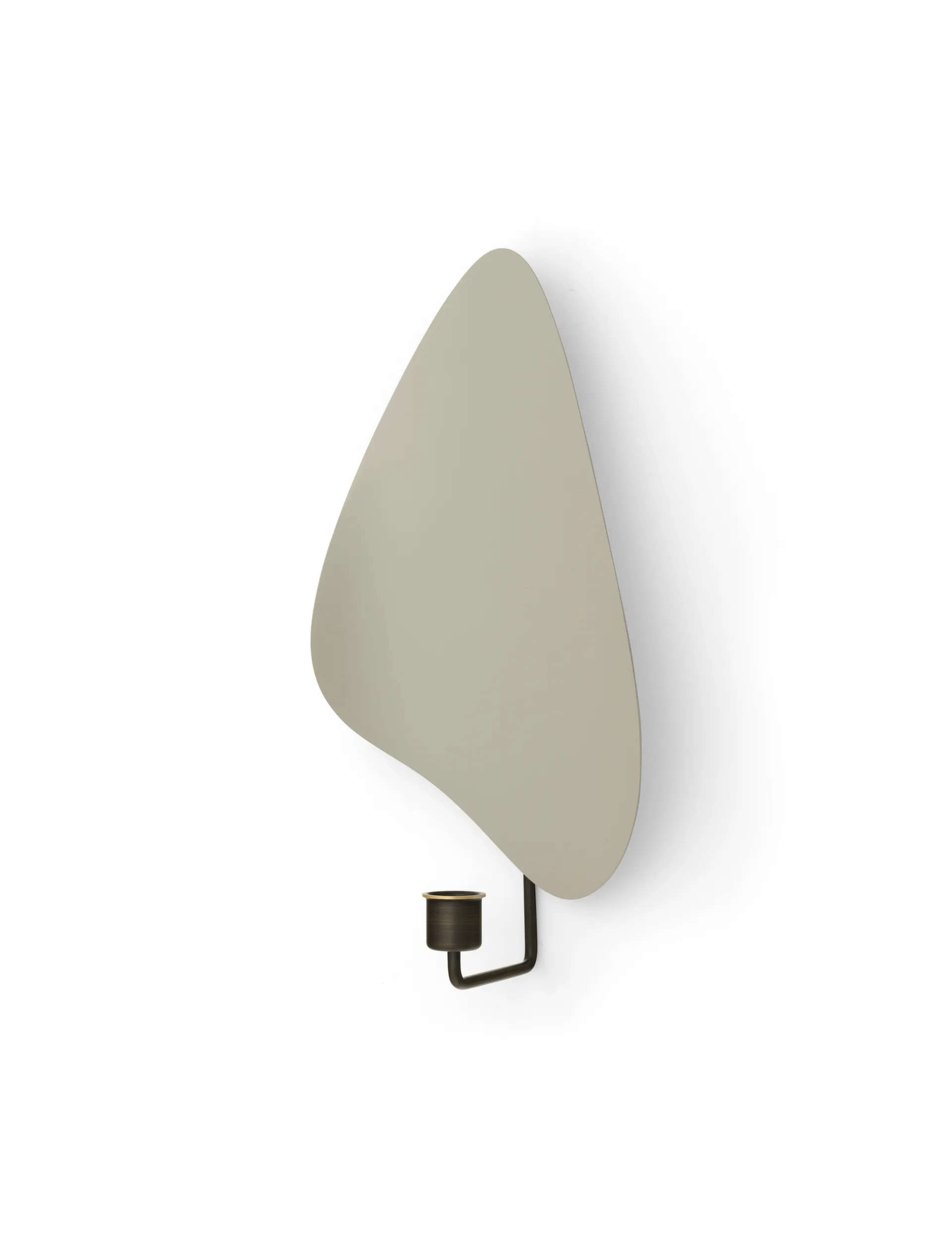 Flambeau lysestage væg 34 cm, Bronzed brass/Grey Audo Copenhagen