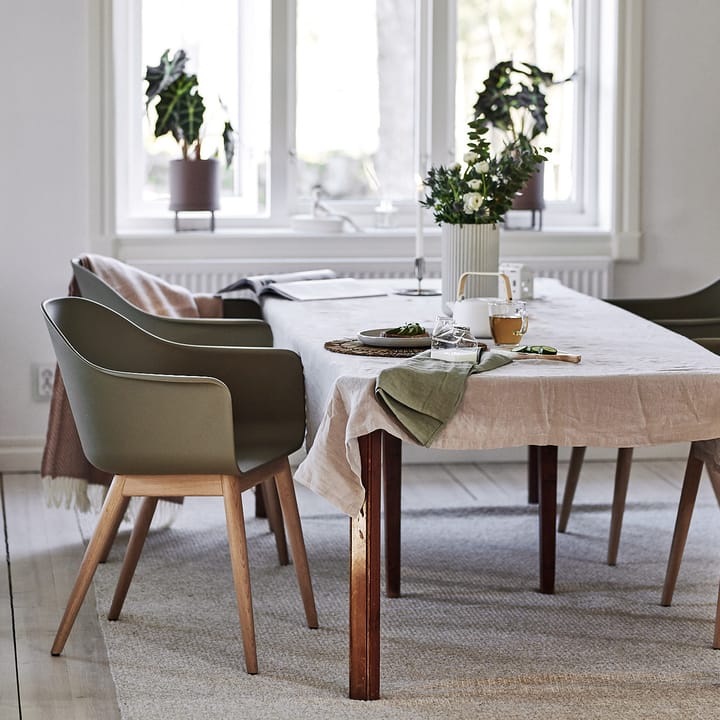 Harbour stol armlæn, ben i eg, olive Audo Copenhagen