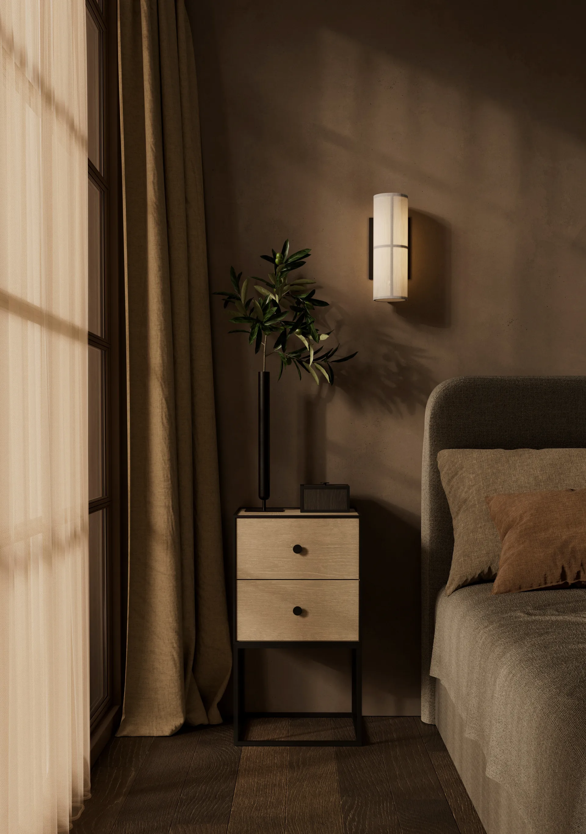 Hashira væglampe Ø10 cm, Raw Audo Copenhagen