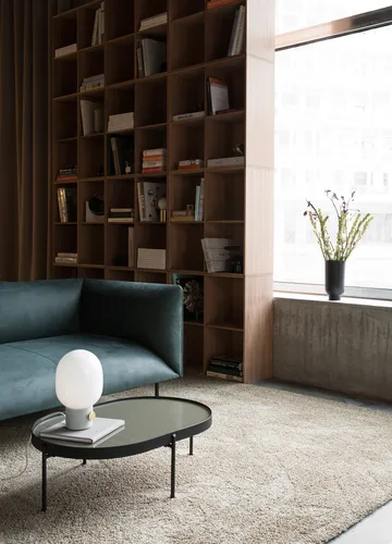 JWDA bordlampe - Beton-messing, Small - Audo Copenhagen