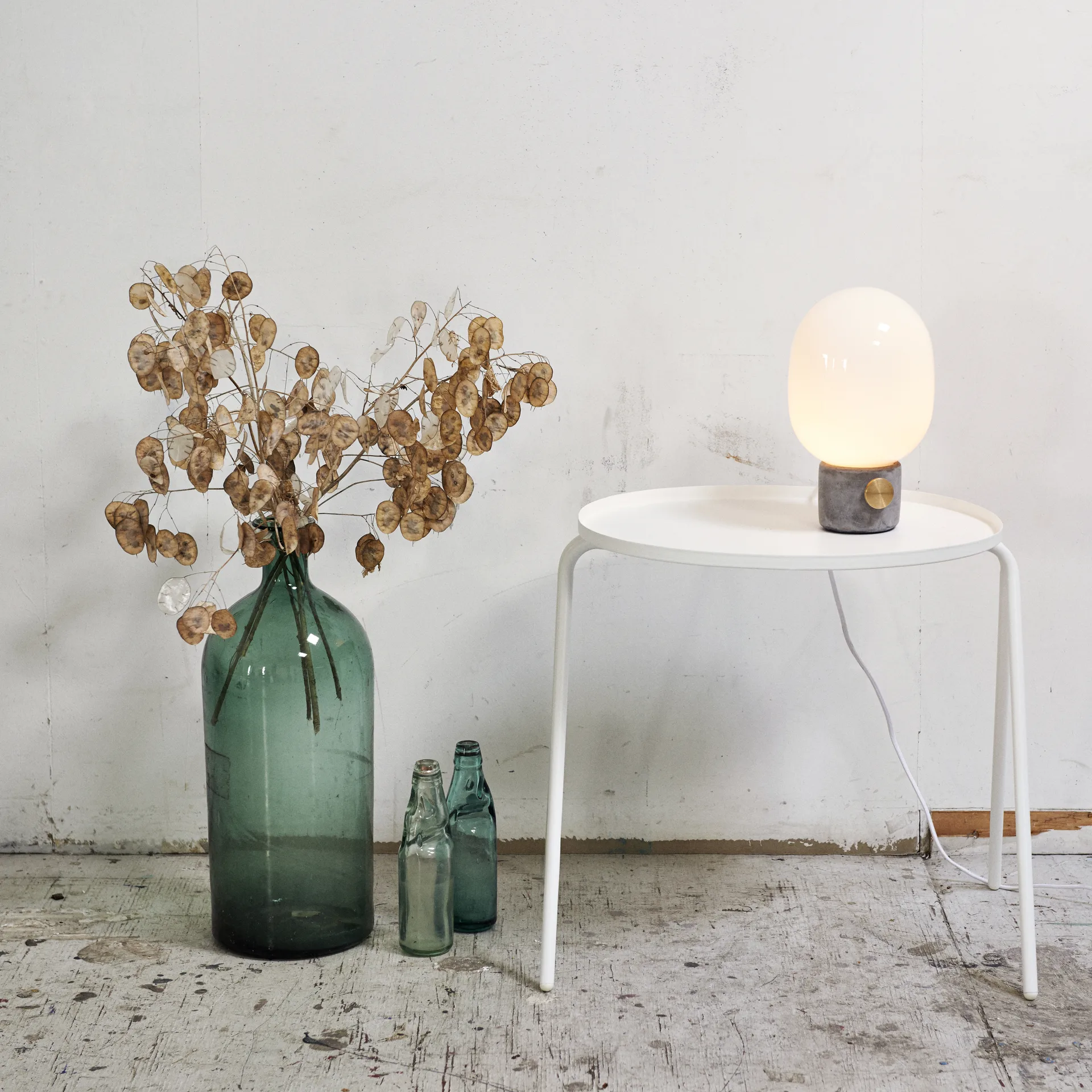 JWDA reserveglas bordlampe, Blankt Audo Copenhagen