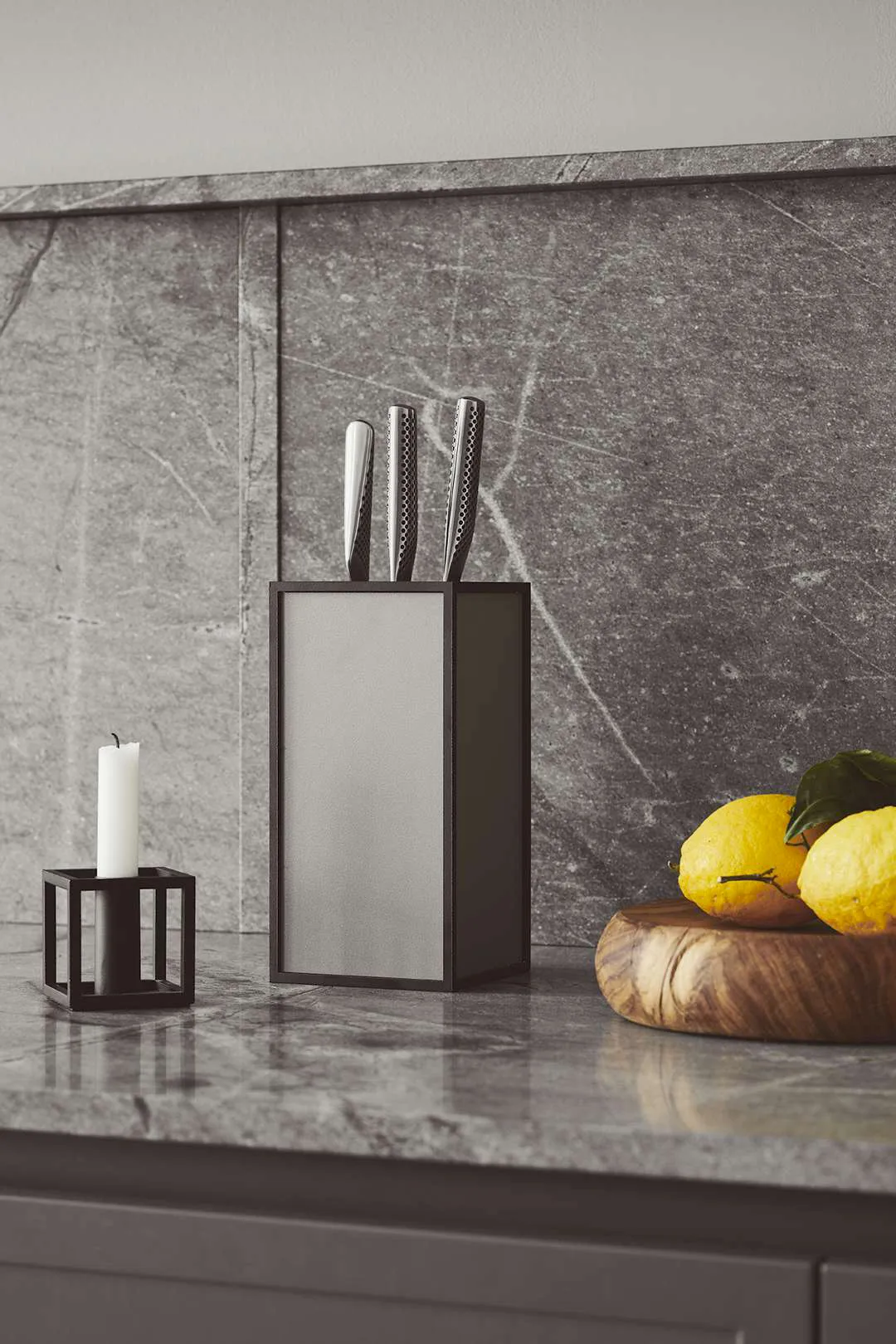 K'Block knivblok, Dark grey Audo Copenhagen