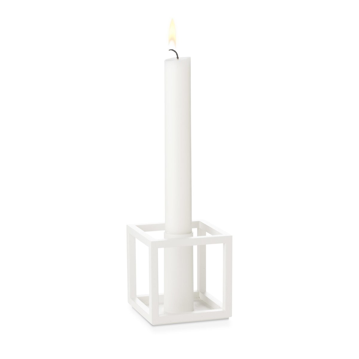 Audo Copenhagen Kubus 1 lysestage hvid | Skandinavisk Design | Lysestager | Hvid