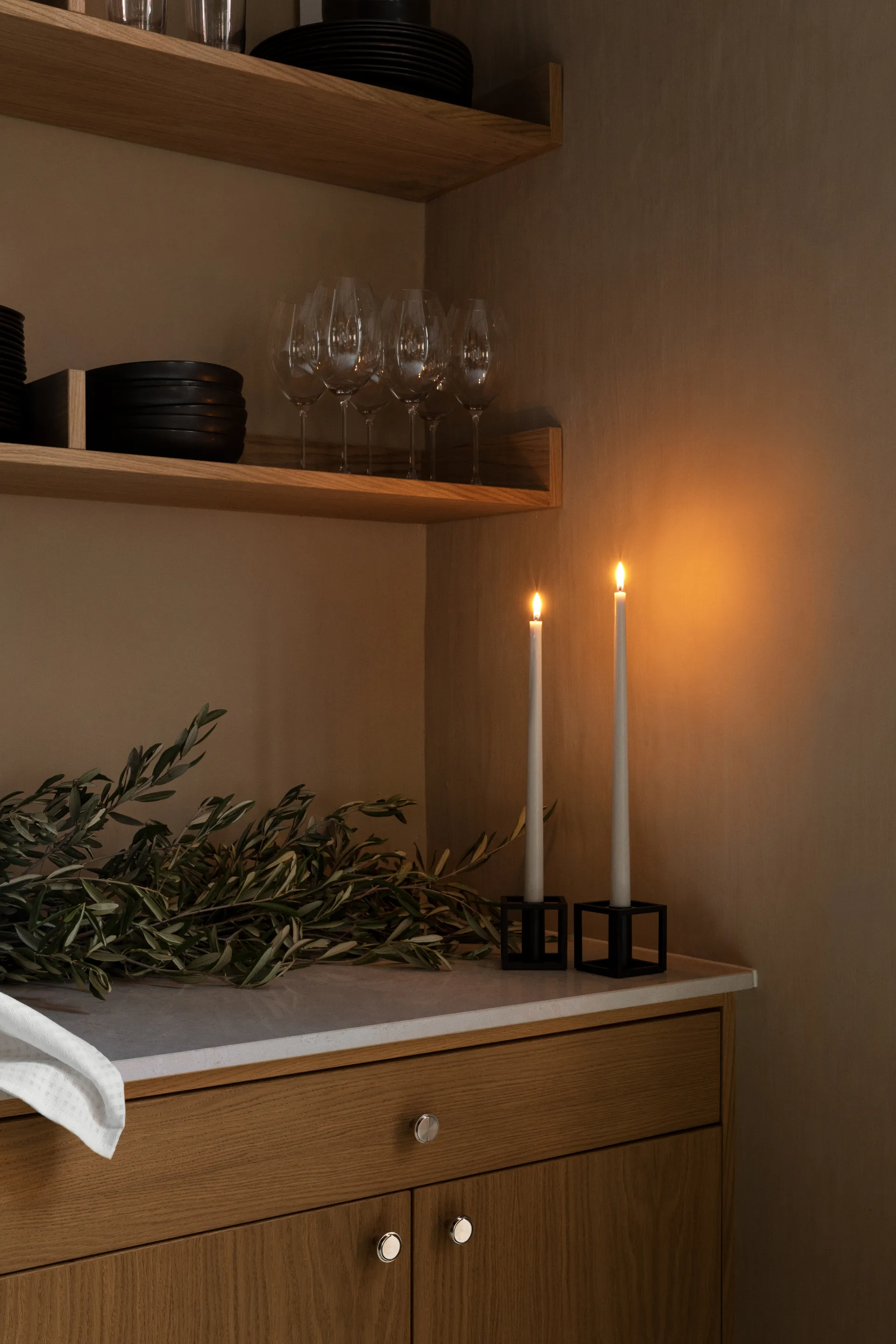 Kubus 1 lysestage, sort Audo Copenhagen