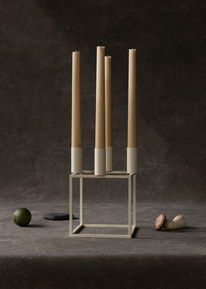 Kubus 4 lysestage, Ivory Audo Copenhagen