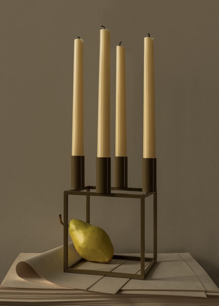 Kubus 4 lysestage, Olive Audo Copenhagen