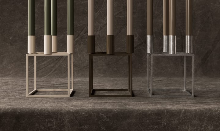 Kubus 4 lysestage, Olive Audo Copenhagen