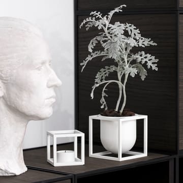 Kubus blomsterkrukke 10 cm - Hvid - Audo Copenhagen