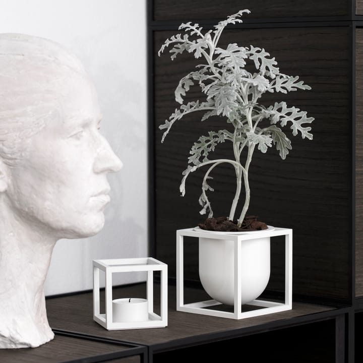 Kubus blomsterkrukke 10 cm, Hvid Audo Copenhagen