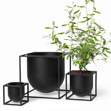 Kubus blomsterkrukke 10 cm - Sort - Audo Copenhagen