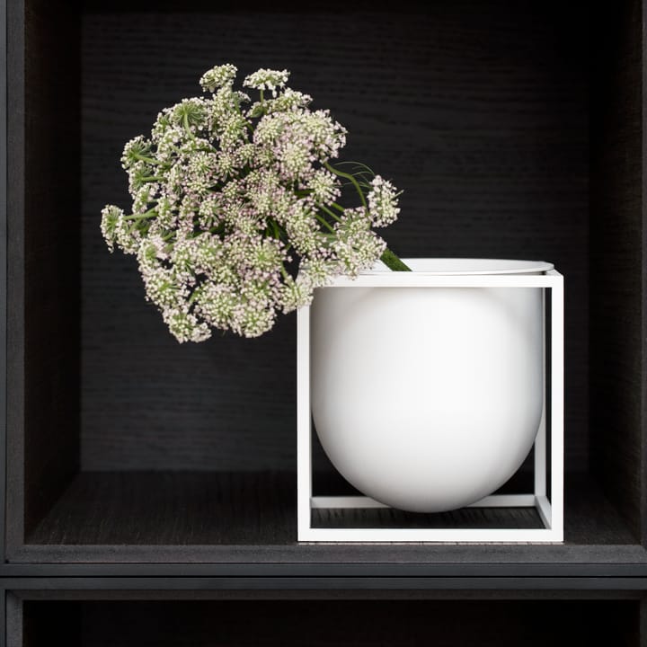 Kubus blomsterkrukke 14 cm, Hvid Audo Copenhagen
