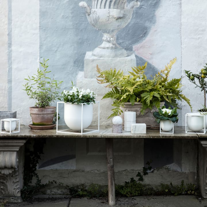 Kubus blomsterkrukke 23 cm, Hvid Audo Copenhagen