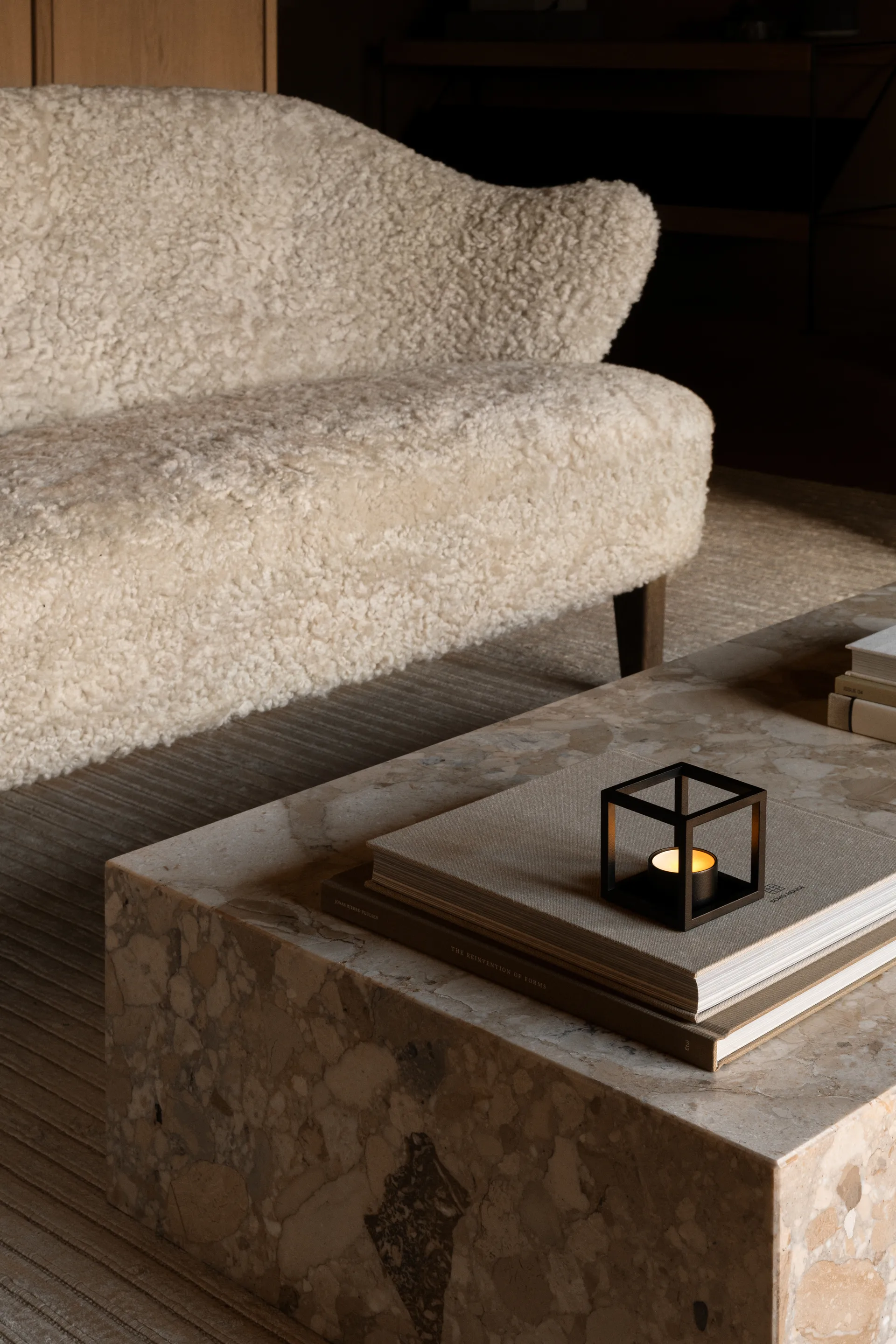 Kubus lysestage, sort Audo Copenhagen