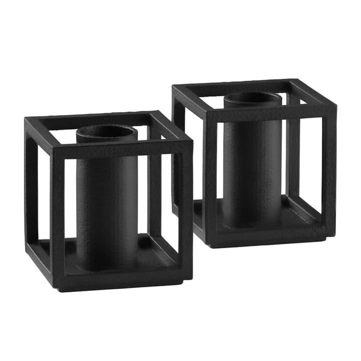 Kubus Micro lysestage 2-pakk, Sort Audo Copenhagen