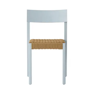 Mauro stol - Linen blue eg-naturflettet sæde - Audo Copenhagen