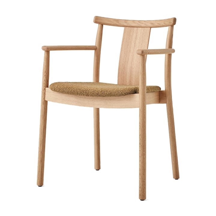 Merkur karmstol med hynde - Oak/Bouclé 06 gold - Audo Copenhagen