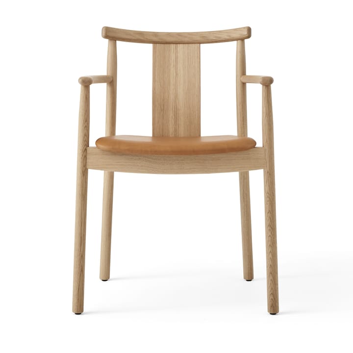 Merkur karmstol med hynde, Oak/Dakar 0250 cognac Audo Copenhagen