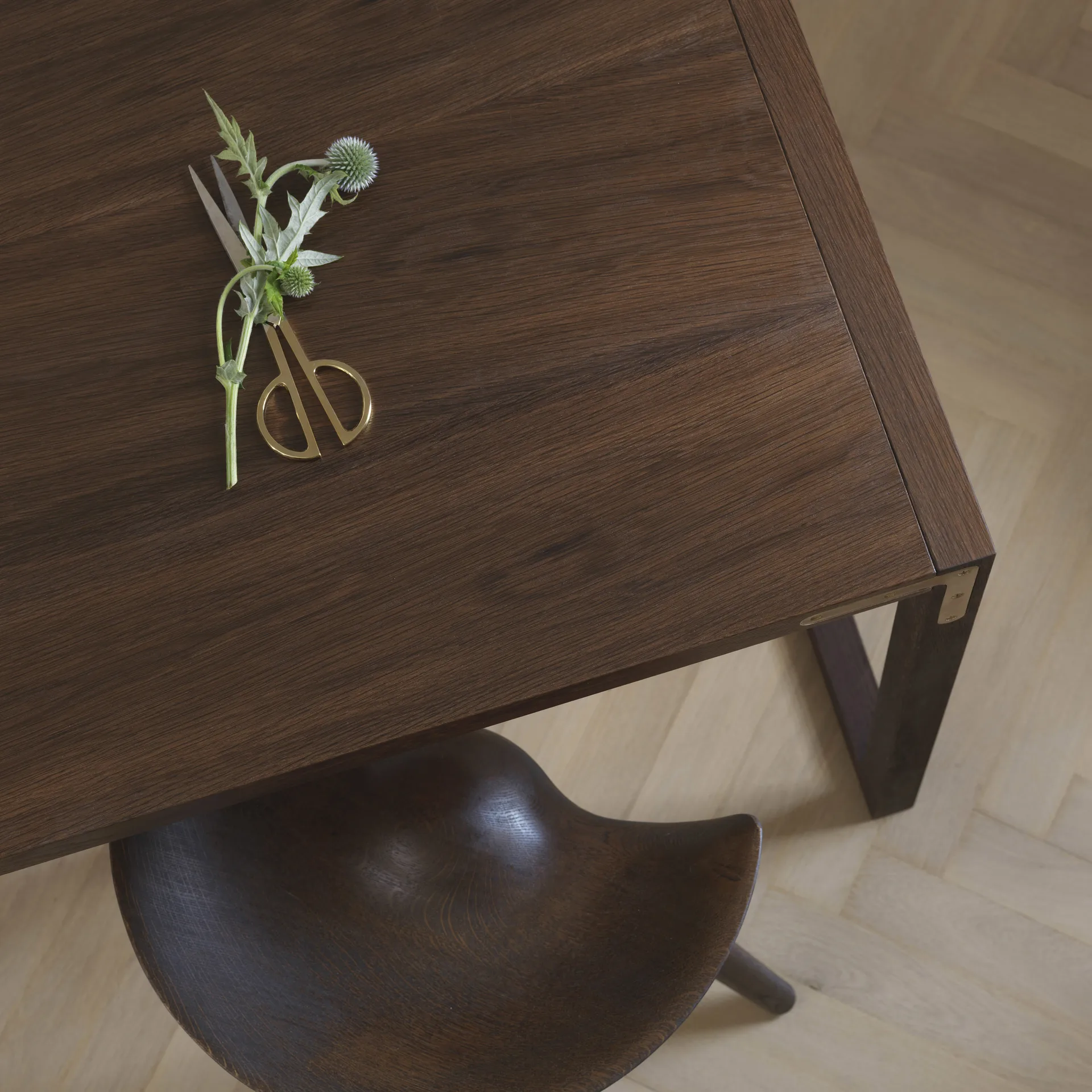 ML42 barstol 77 cm, Brunolieret eg/Stål Audo Copenhagen