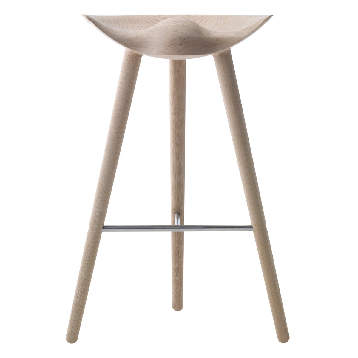 Audo Copenhagen ML42 barstol 77 cm Eg/Stål | Skandinavisk Design | Barstole | Beige