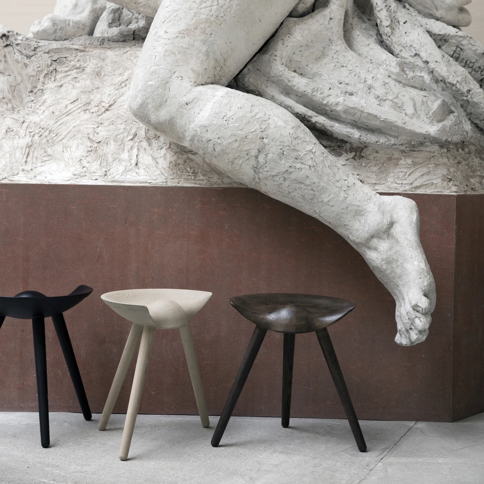 ML42 taburet 48 cm, Brunolieret eg Audo Copenhagen