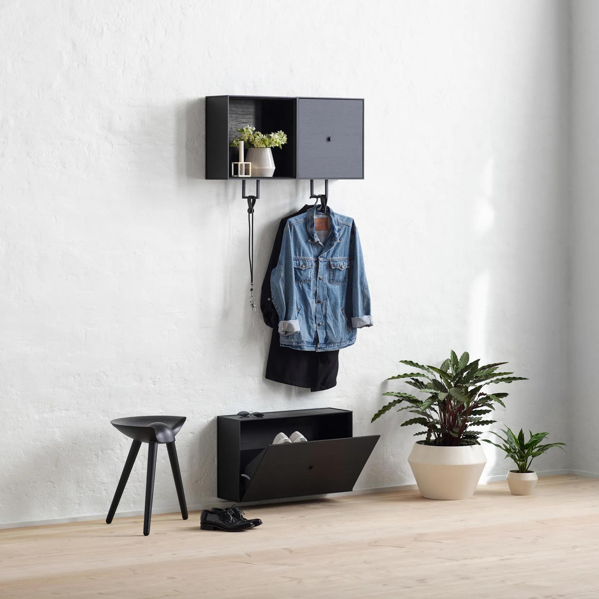 ML42 taburet 48 cm, Sortbejdset bøg Audo Copenhagen