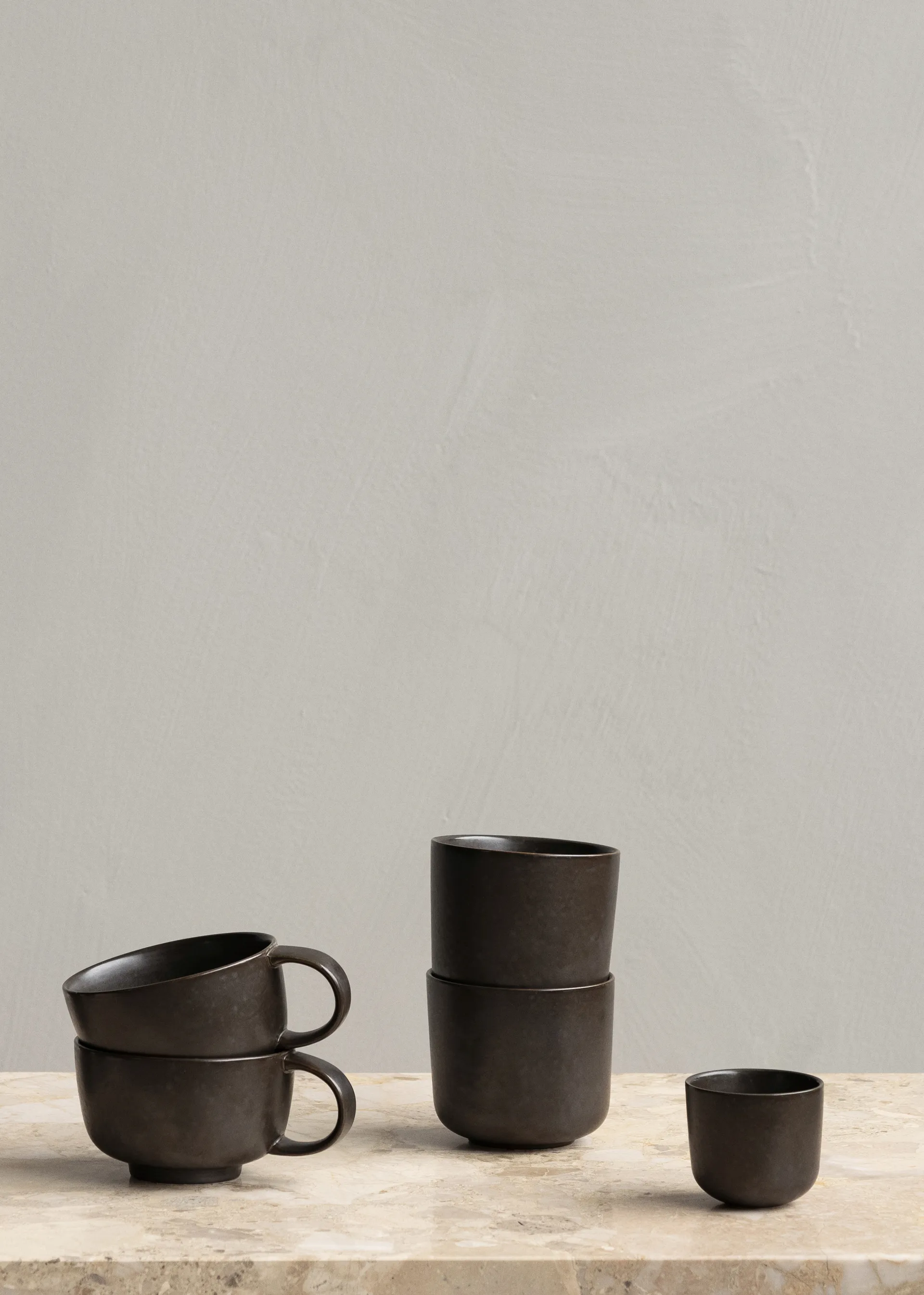 New Norm espressokop 8,5 cl 2-pak, Mørkglaseret Audo Copenhagen