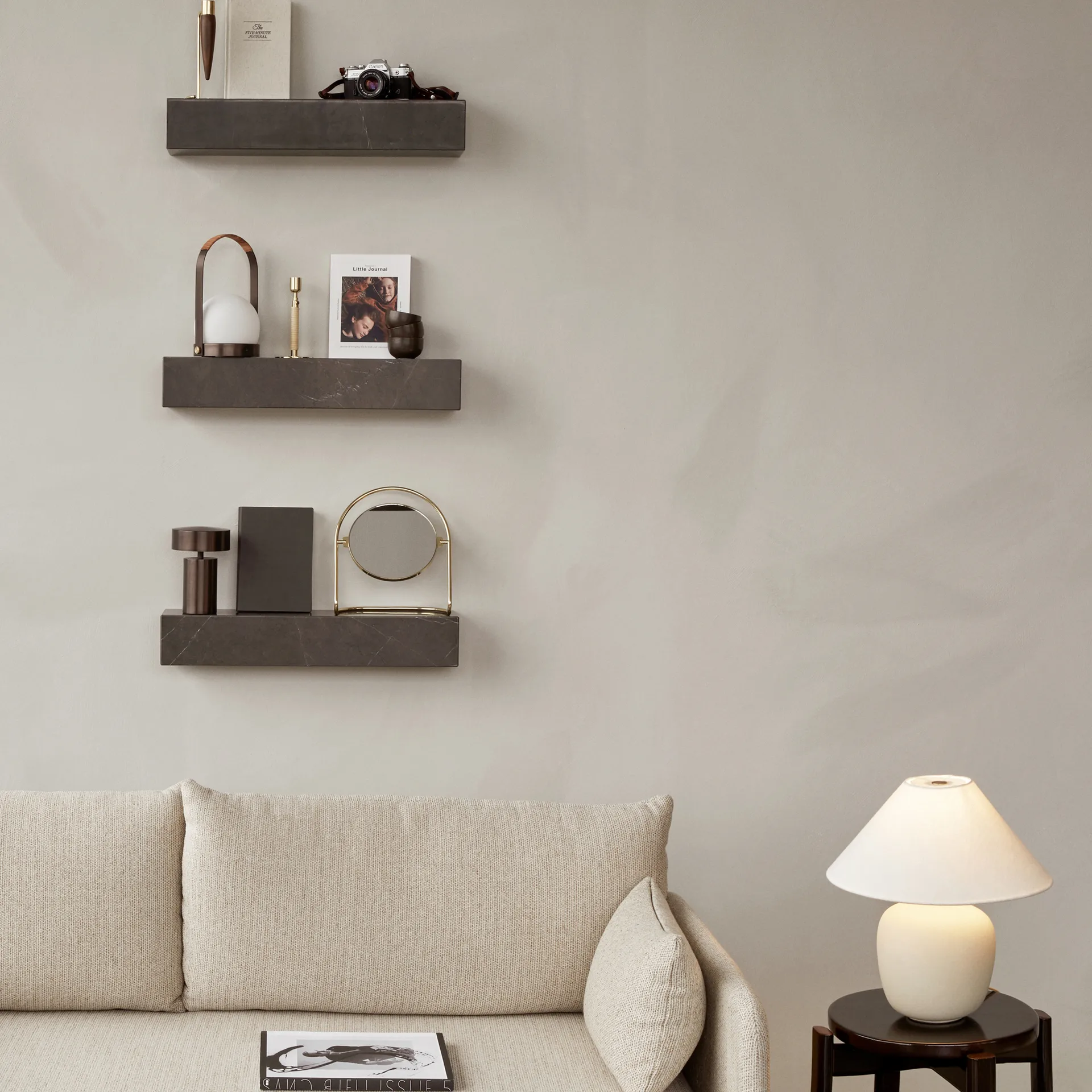 Nimbus bordspejl 25 cm, Poleret messing Audo Copenhagen