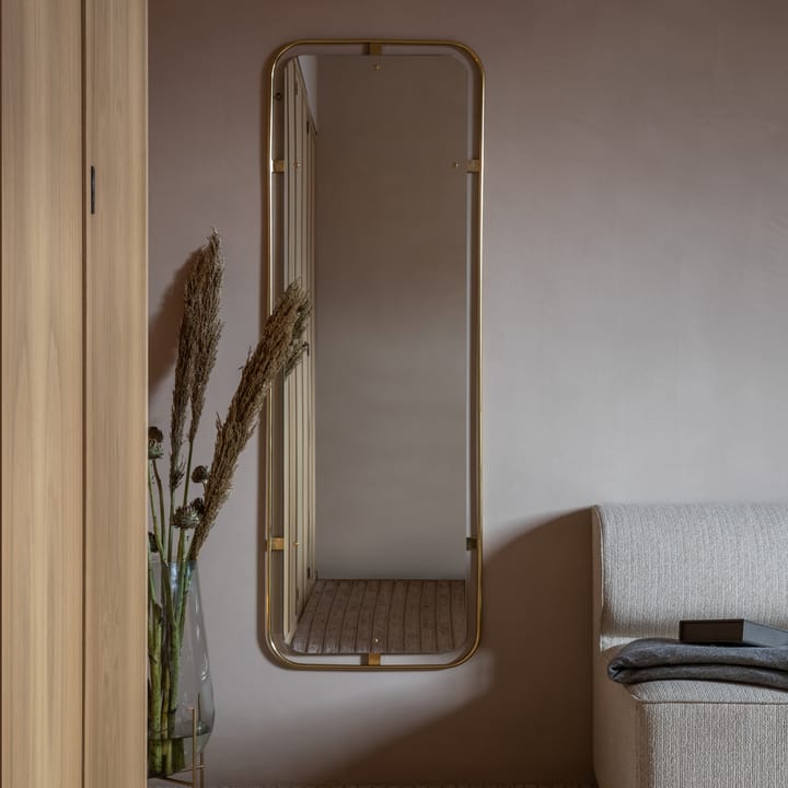 Nimbus spejl rektangulært, Polished brass Audo Copenhagen