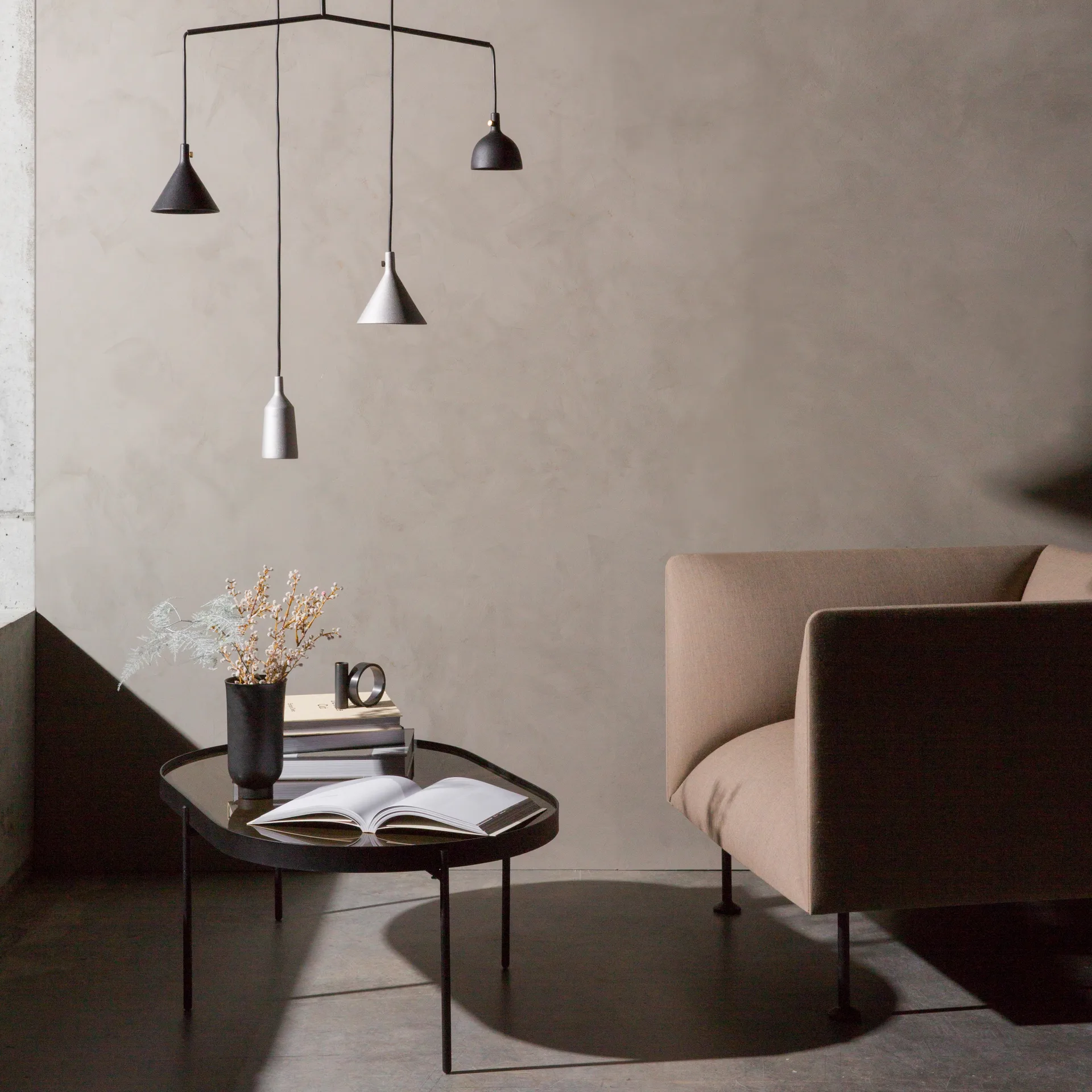 NoNo sofabord L 59,5x96,5 cm, Sort/Brun Audo Copenhagen