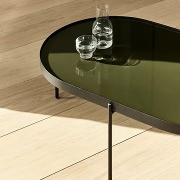 NoNo sofabord L 59,5x96,5 cm - Sort/Mørkegrøn - Audo Copenhagen