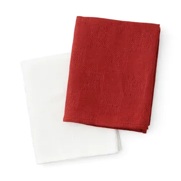 Papilio viskestykke 40x64 cm 2-pak - Burnt sienna/White - Audo Copenhagen