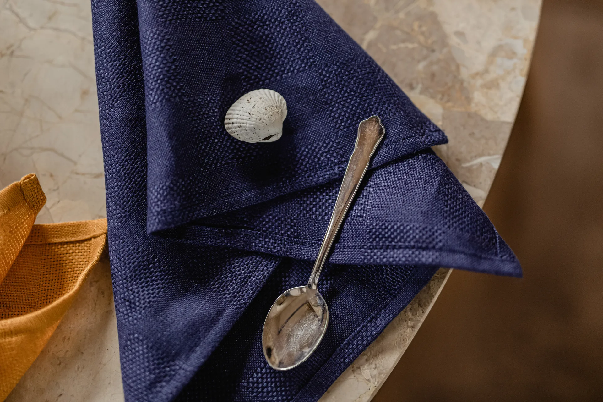 Papilio viskestykke 40x64 cm 2-pak, Indigo/White Audo Copenhagen