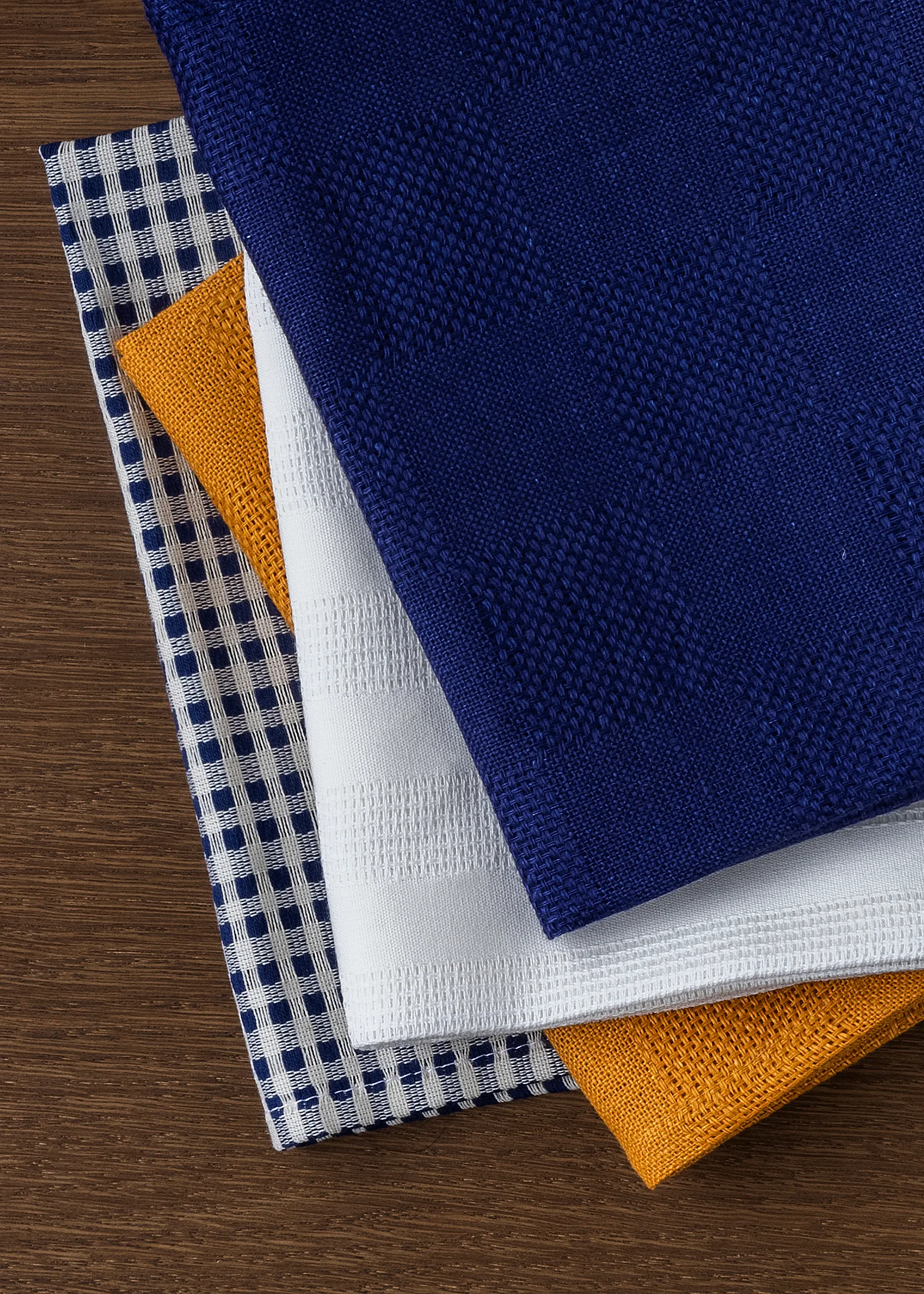 Papilio viskestykke 40x64 cm 2-pak, Indigo/White Audo Copenhagen