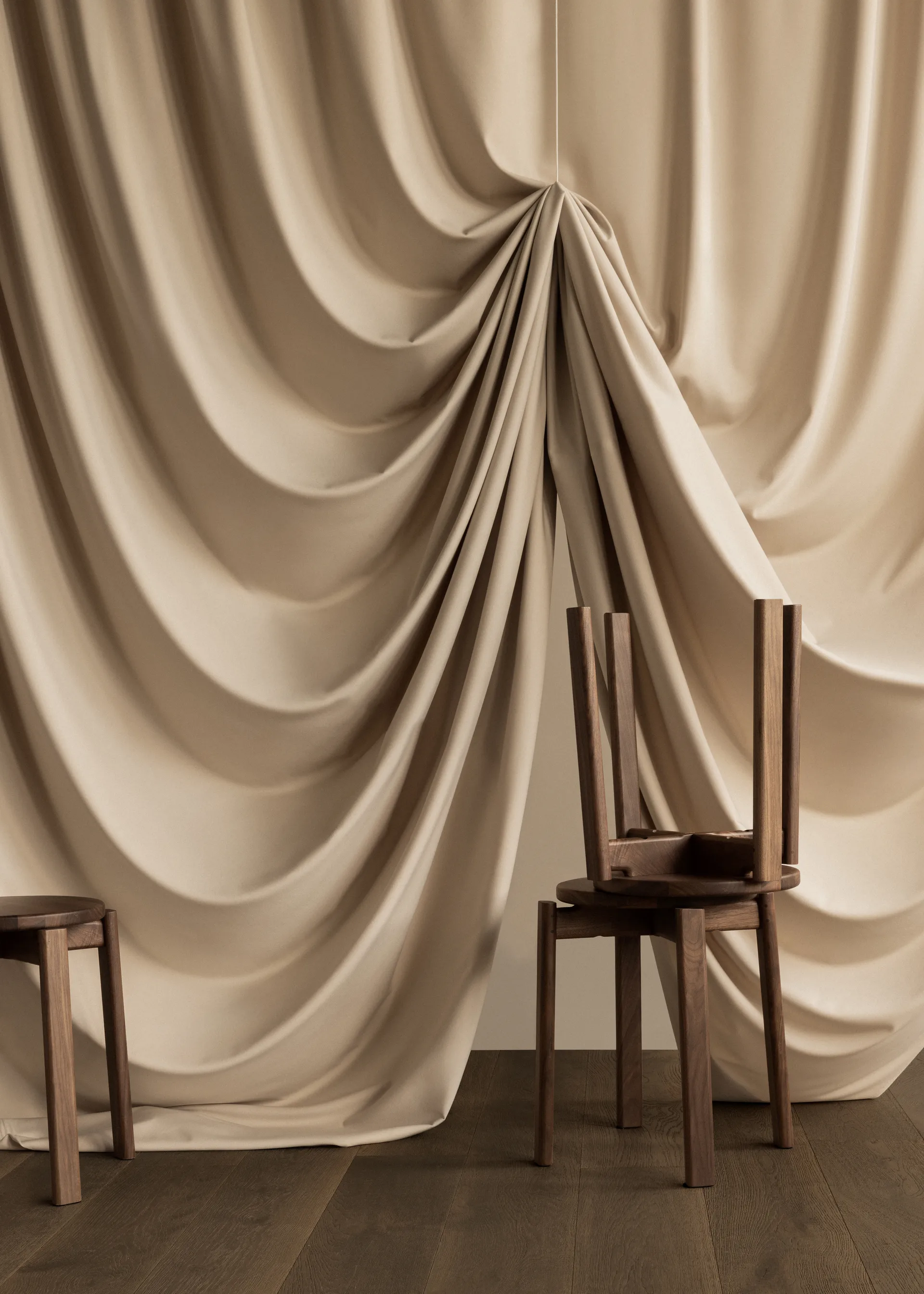 Passage skammel, Mørkbejdset eg Audo Copenhagen