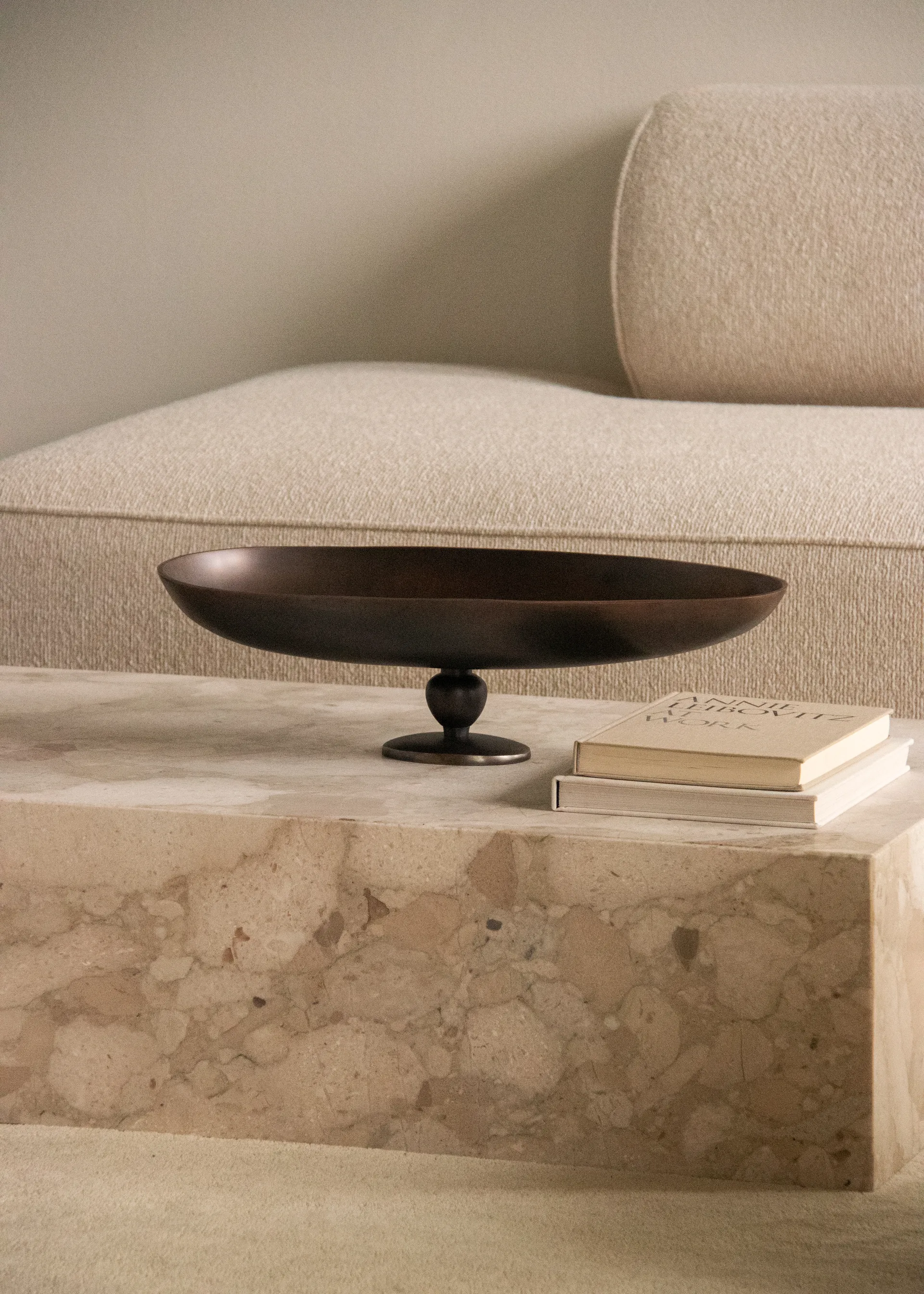 Pavot fad på fod, Brun Audo Copenhagen