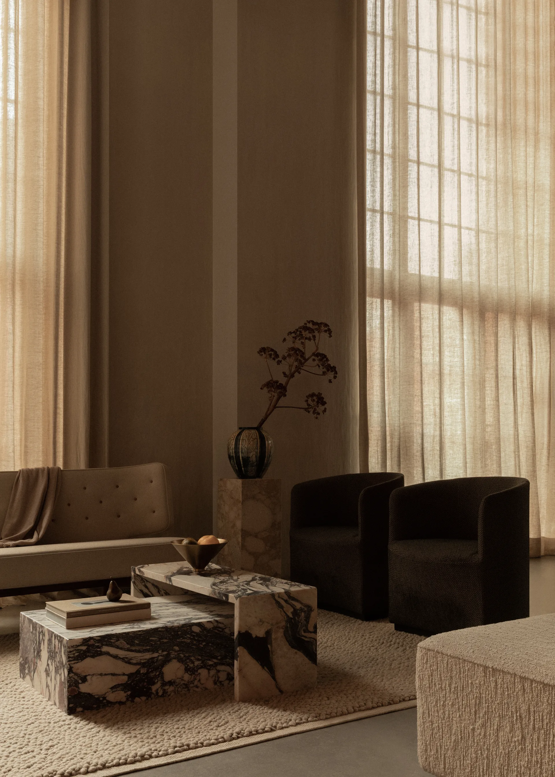 Plinth sofabord, multi, rose, low Audo Copenhagen