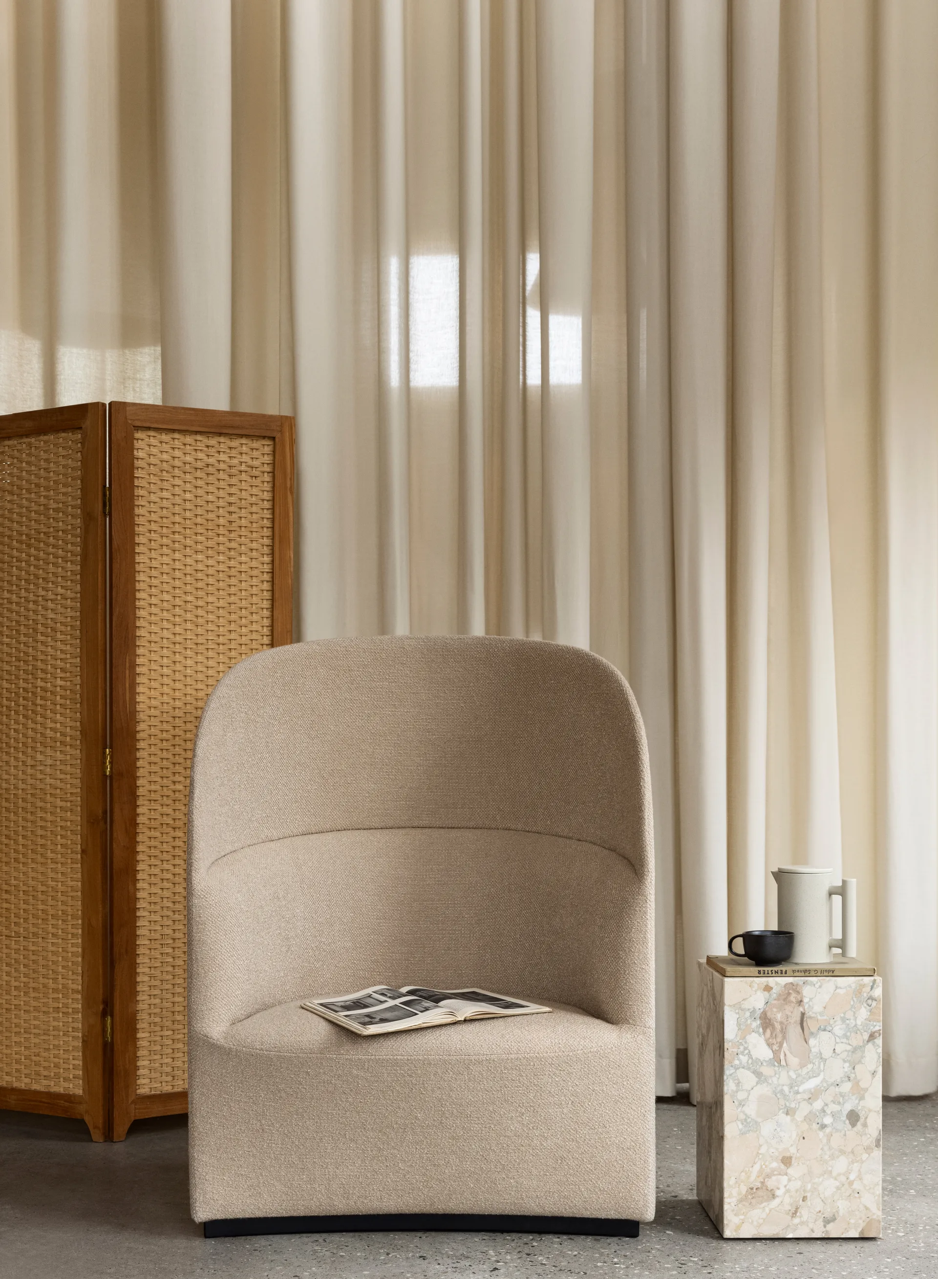 Plinth tall sidebord 30x30x51 cm, Kunis Breccia Audo Copenhagen